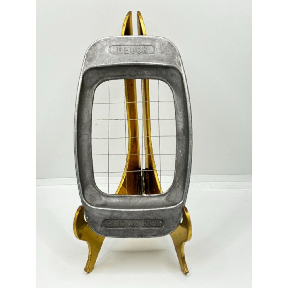 Vintage Heuck French Fry Cutter With Metal Grate